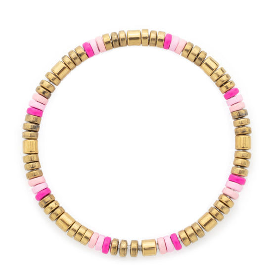 Lancy Pink/Gold Bracelet