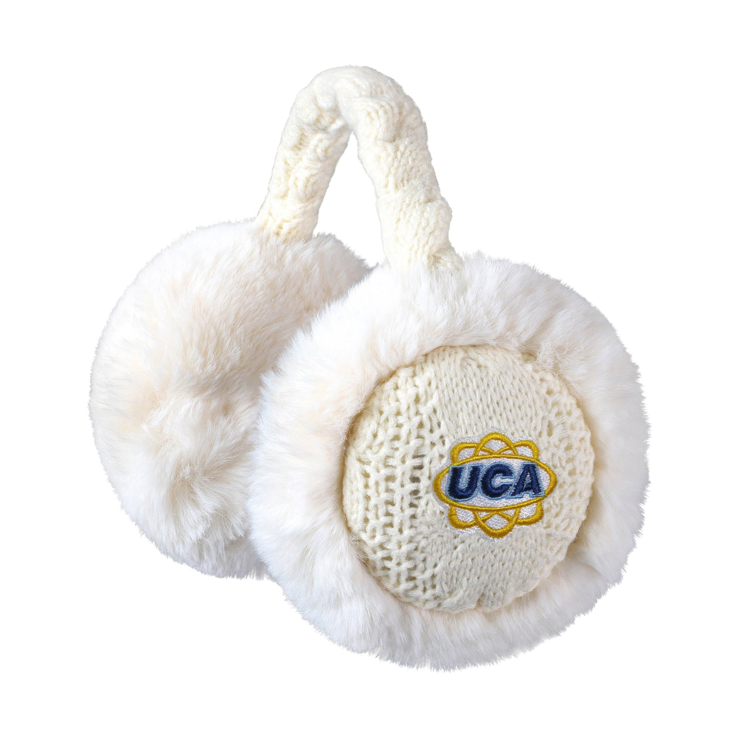 UCA White Knit Sherpa Earmuffs