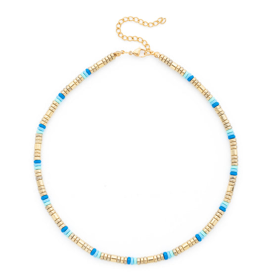 Freya Blue and Gold Necklace