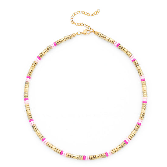 Freya Pink and Gold Necklace