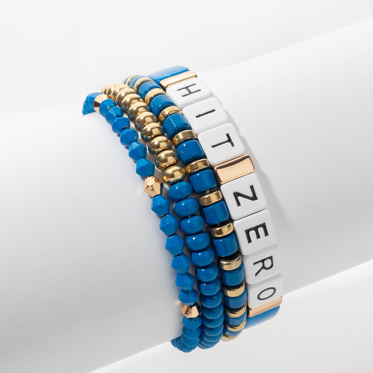 Hit Zero Blue Bracelet Gold Set