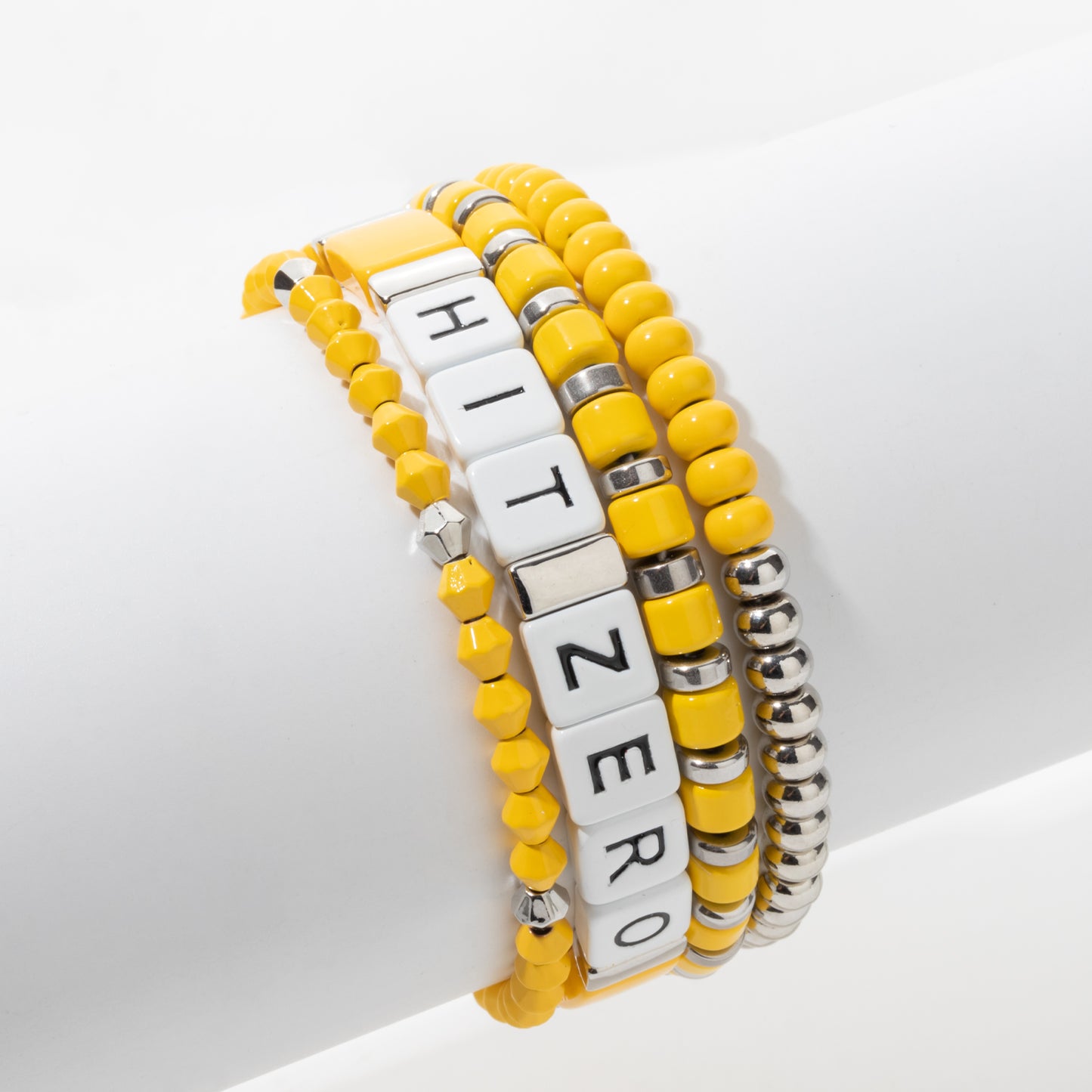 Hit Zero Yellow Bracelet Silver Set