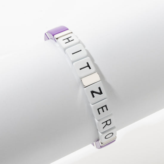 Hit Zero Purple Single Bracelet - Silver