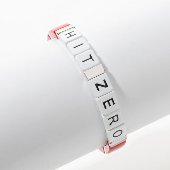 Hit Zero Red Single Bracelet - Silver