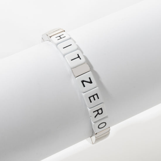 Hit Zero White Single Bracelet - Silver