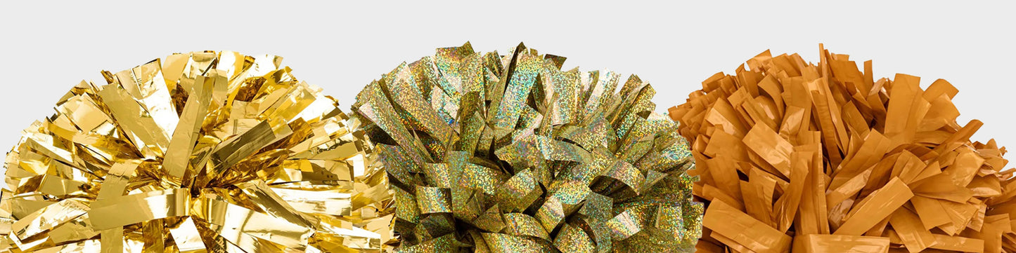 Metallic vs Holographic vs Vinyl Poms