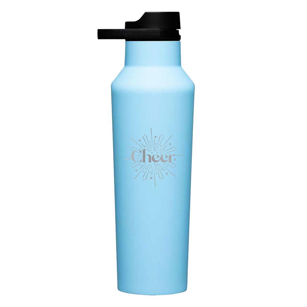 Cheer Burst 20oz Light Blue Canteen