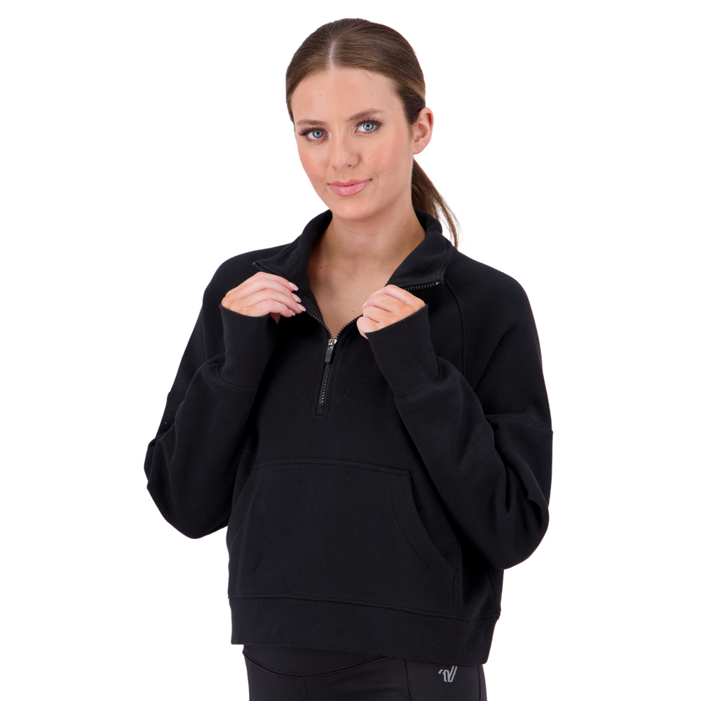 
                      
                        Varsity Essential Cropped Half-Zip Pullover
                      
                    