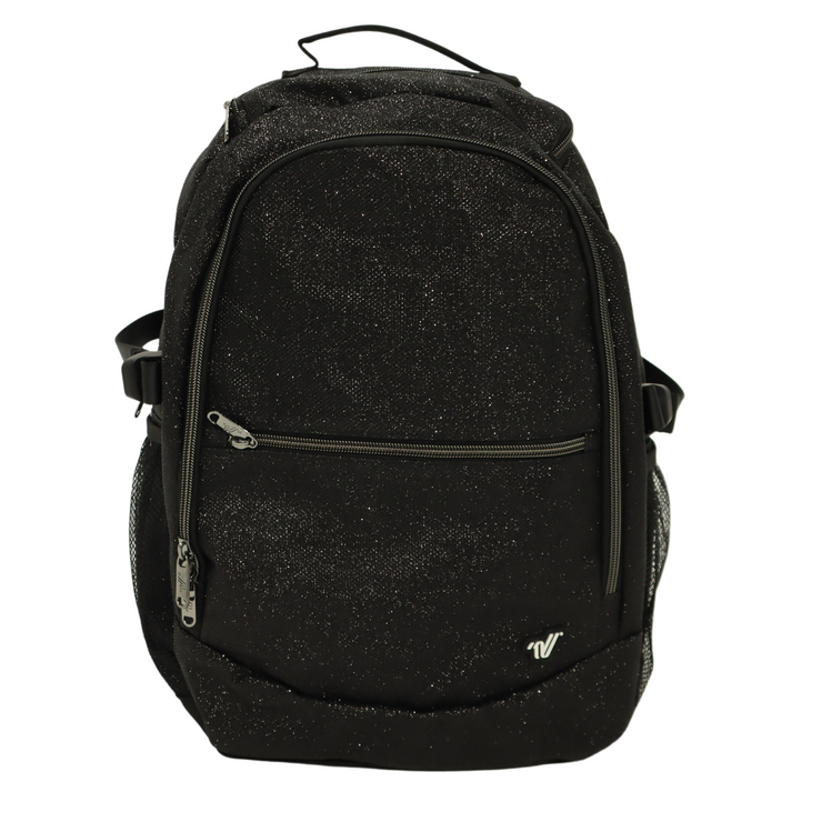 Varsity Black Glitter Backpack