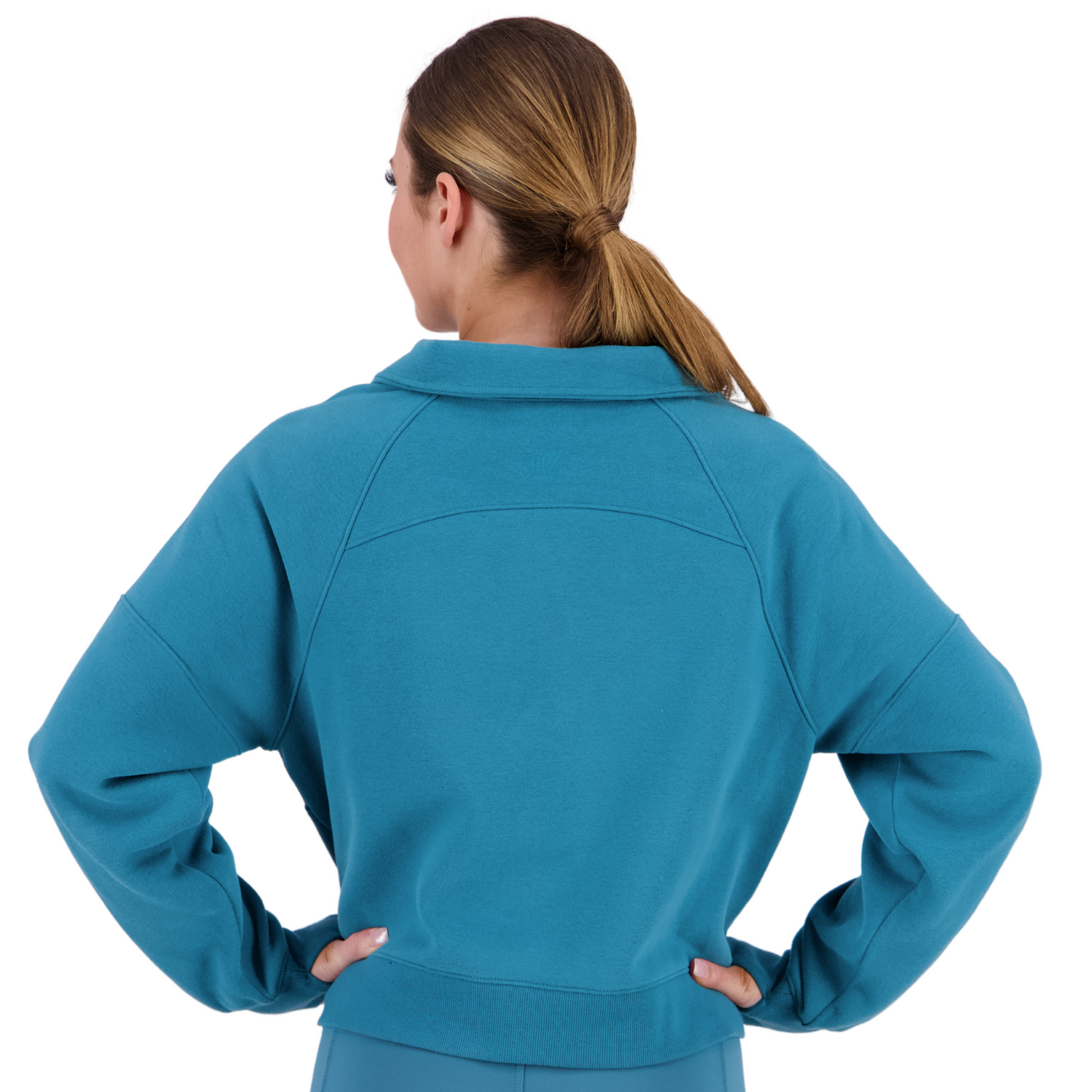 Varsity Essential Cropped Half-Zip Pullover