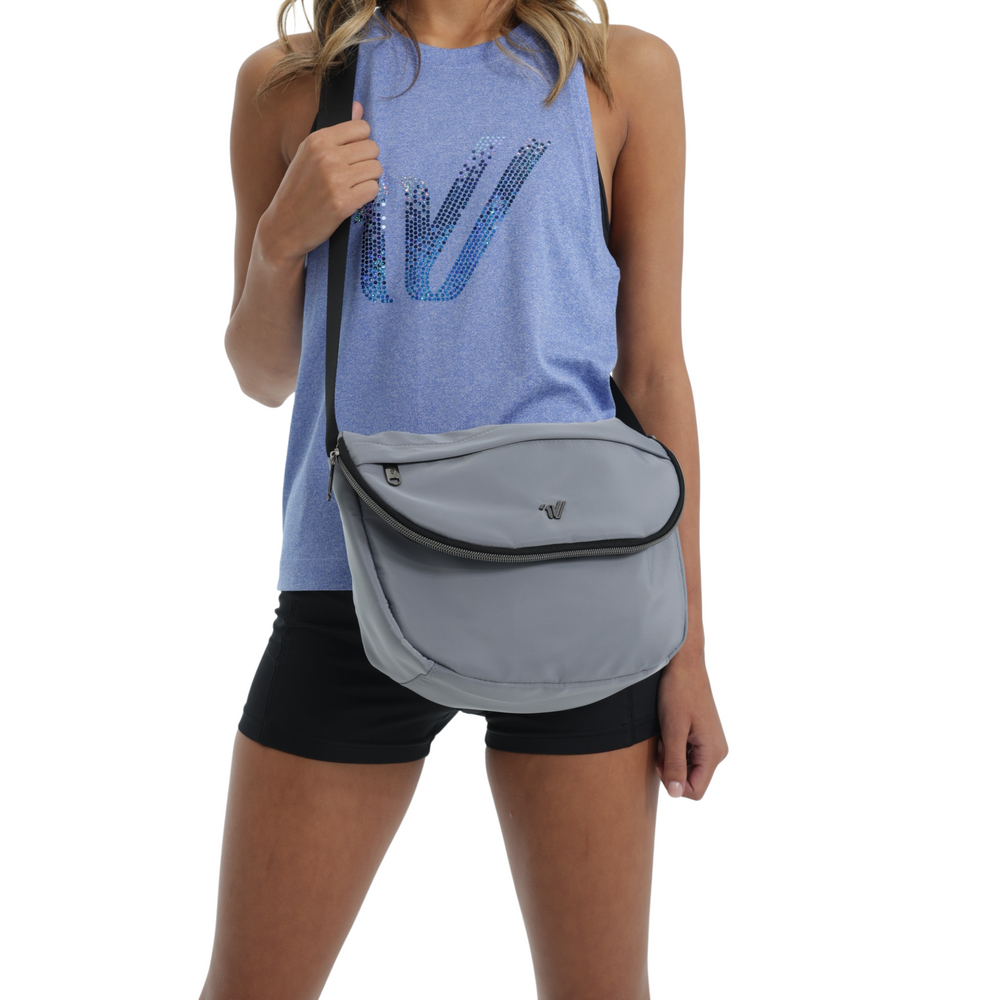 Varsity Half Moon Crossbody Bag