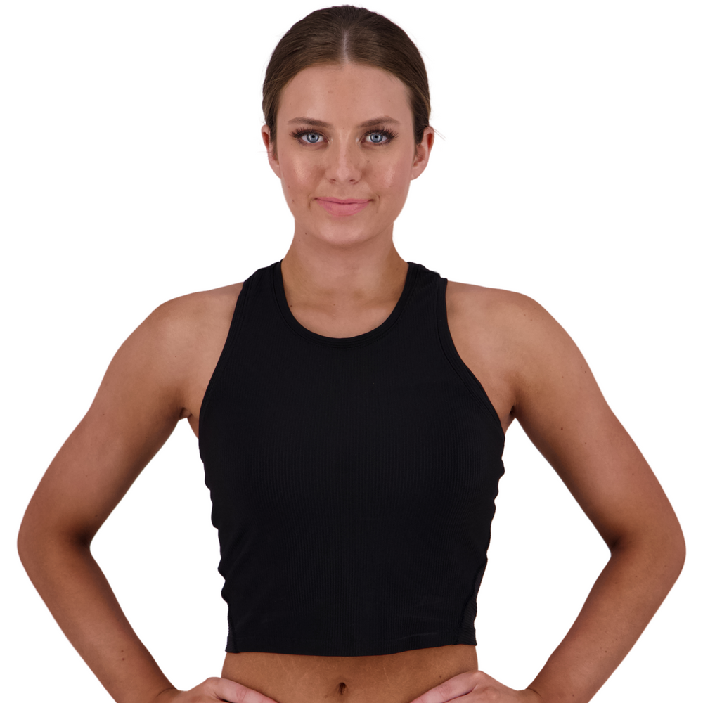 
                      
                        Varsity Electric Ribbed Crop Tank
                      
                    