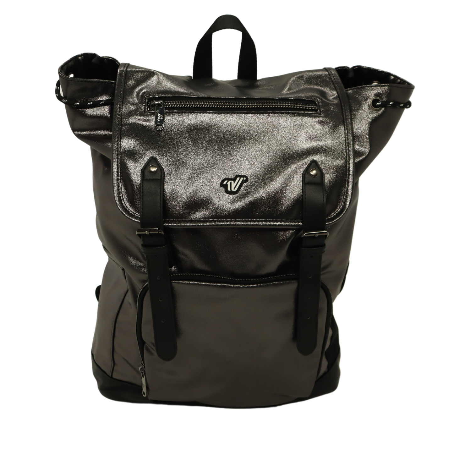 Varsity Pewter Holoshine Flap Backpack