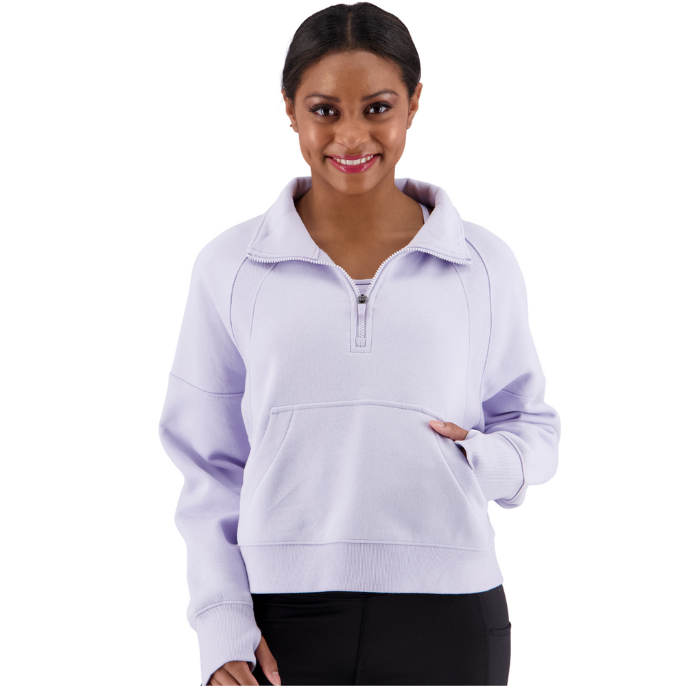 
                      
                        Varsity Essential Cropped Half-Zip Pullover
                      
                    