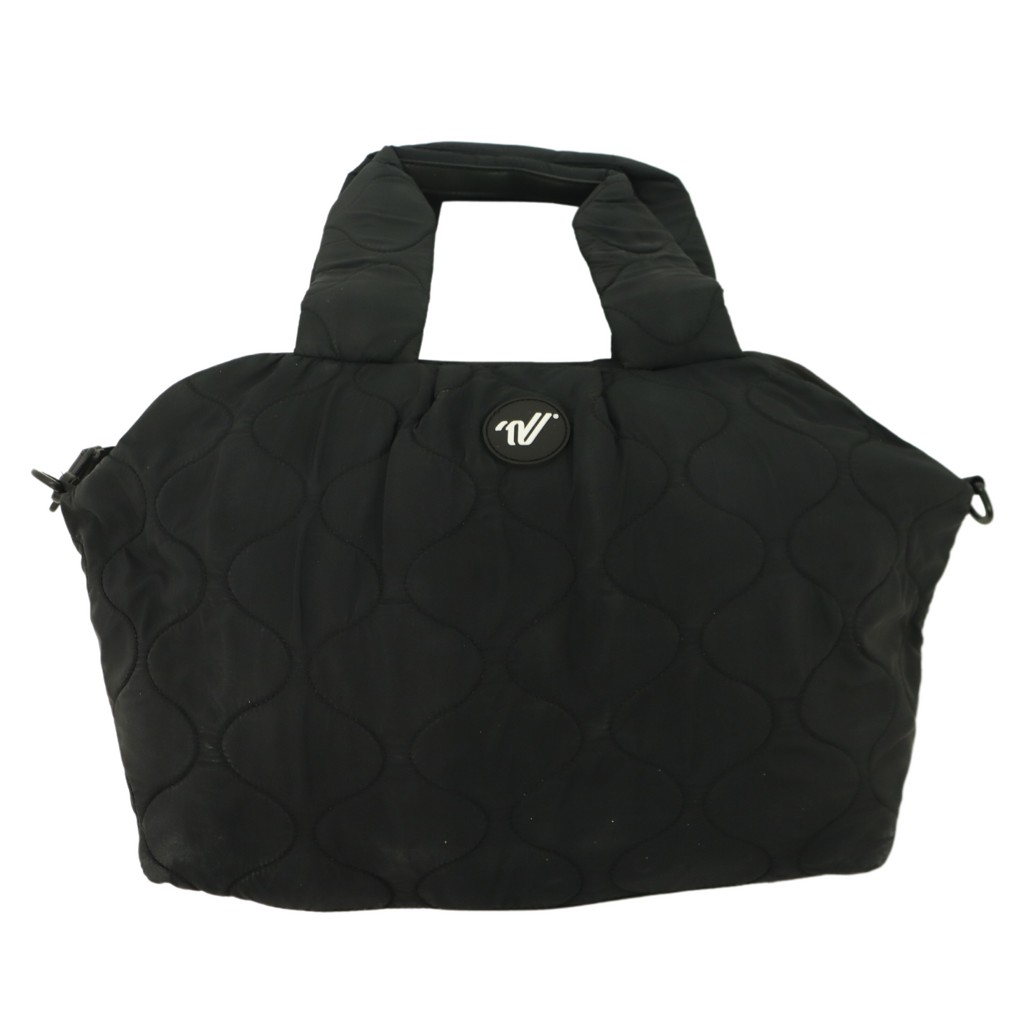 Varsity Black Quilted Tote Bag