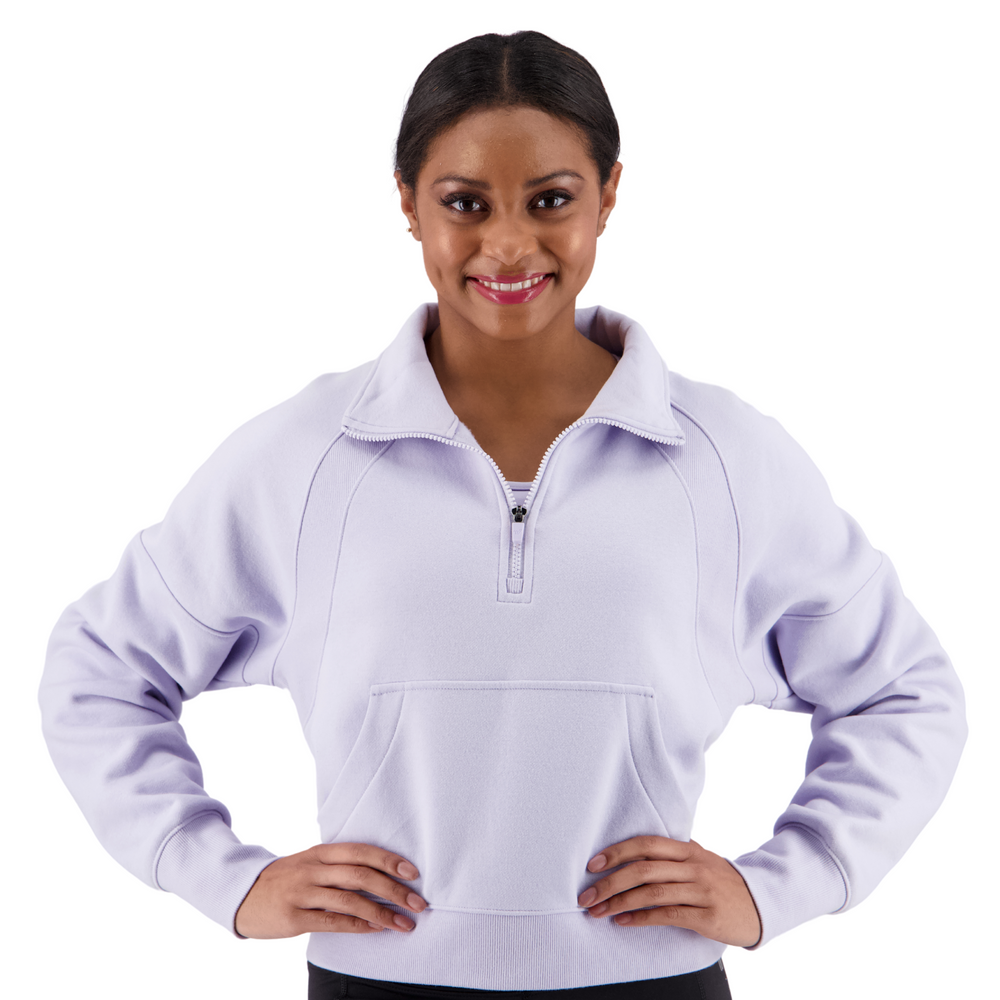 
                      
                        Varsity Essential Cropped Half-Zip Pullover
                      
                    