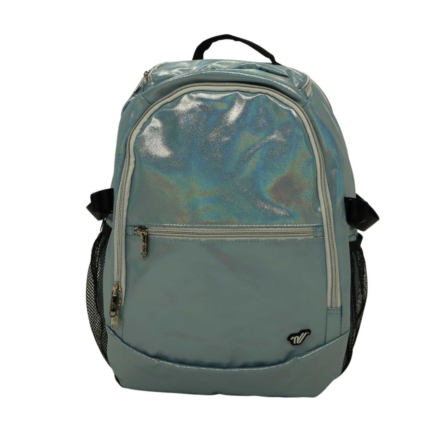 Load image into Gallery viewer, Varsity Light Blue Glitter Backpack
