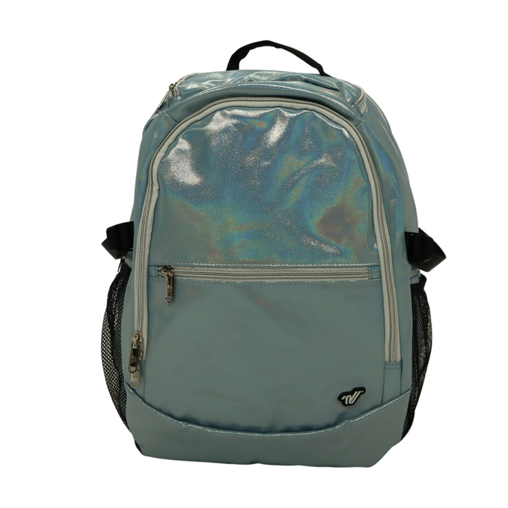 Varsity Light Blue Glitter Backpack