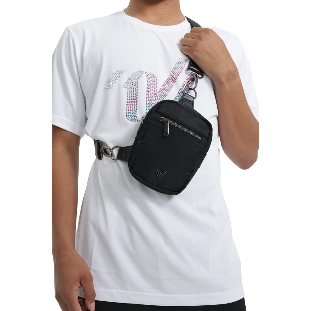 
                      
                        Varsity Nylon Black Crossover Bag
                      
                    