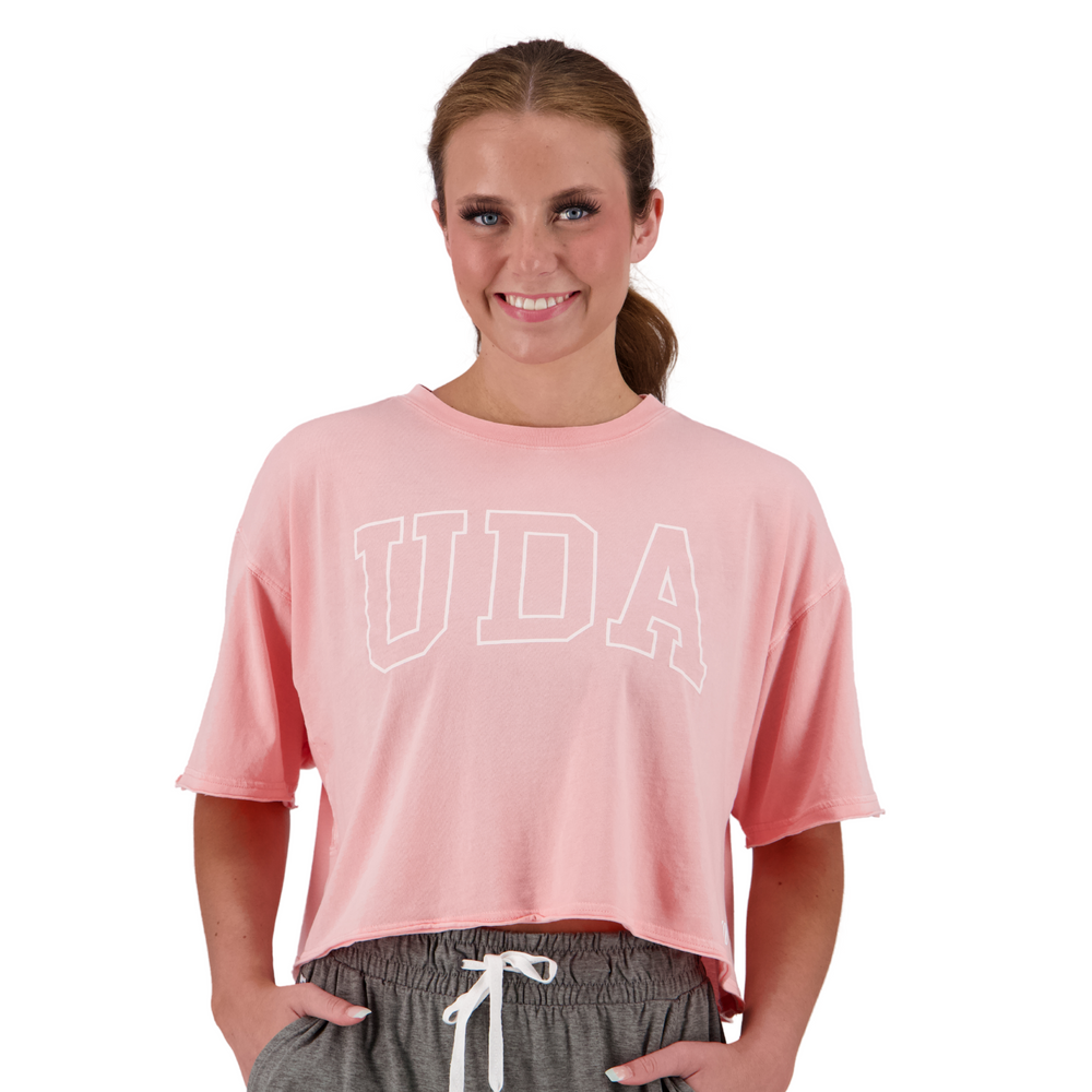 
                      
                        UDA Peach Boxy Crop Tee
                      
                    