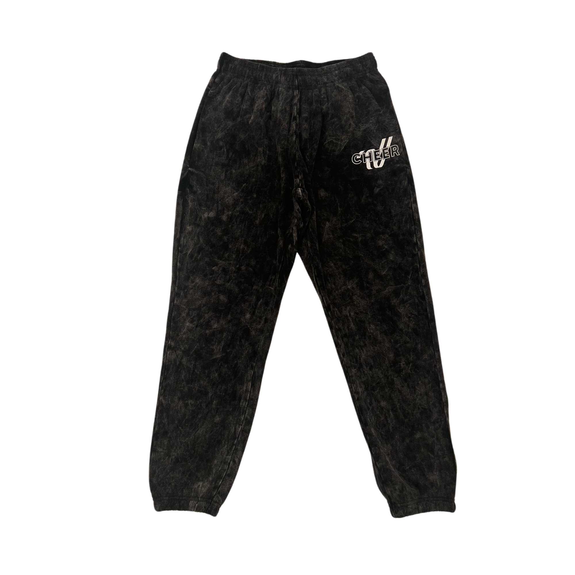 Cheer Black Acid Wash Pants