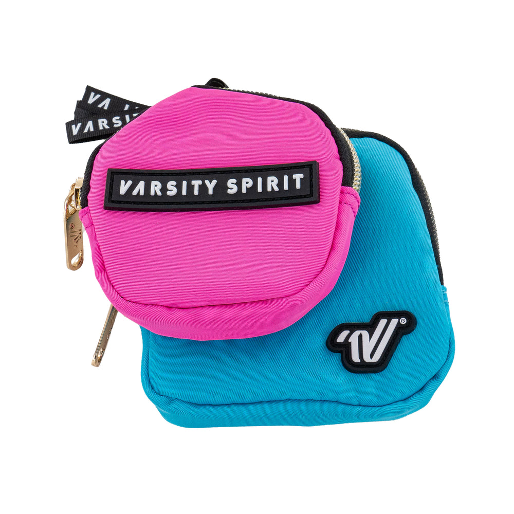 Varsity Pink/Teal Small Pouches