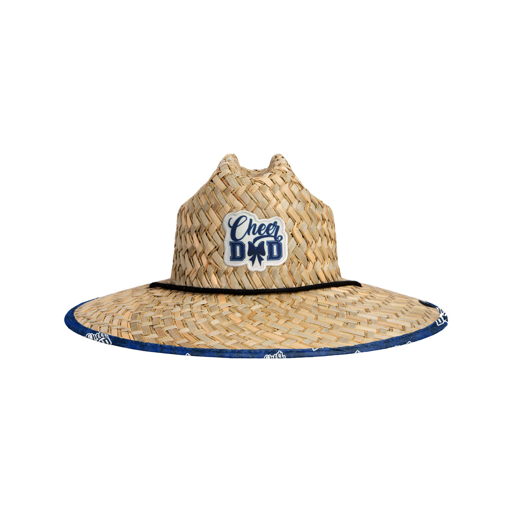 Cheer Dad Floral Straw Hat