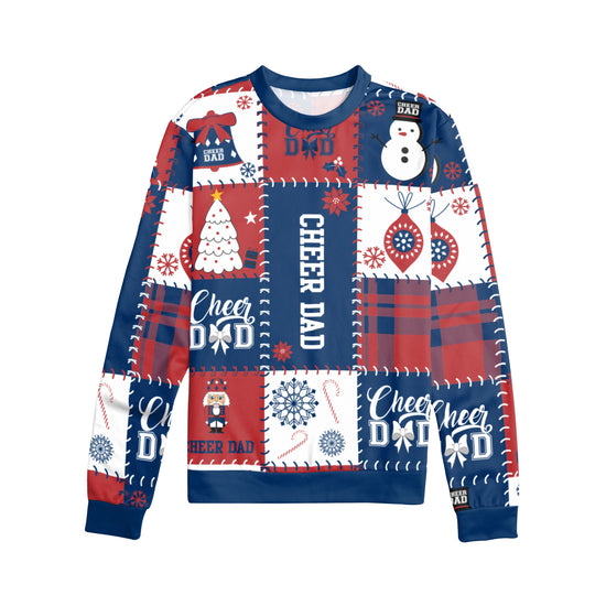 Load image into Gallery viewer, Cheer Dad Holiday Patch Ugly Sweater
