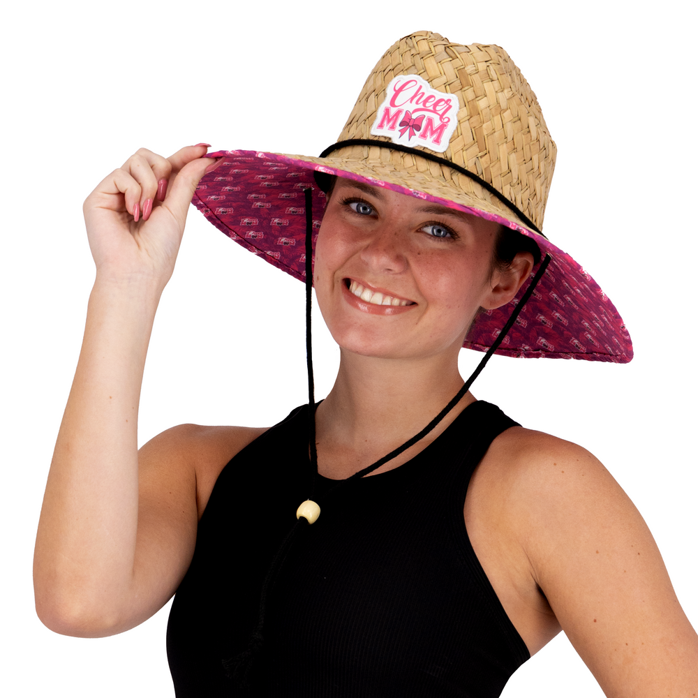 
                      
                        Cheer Mom Floral Straw Hat
                      
                    