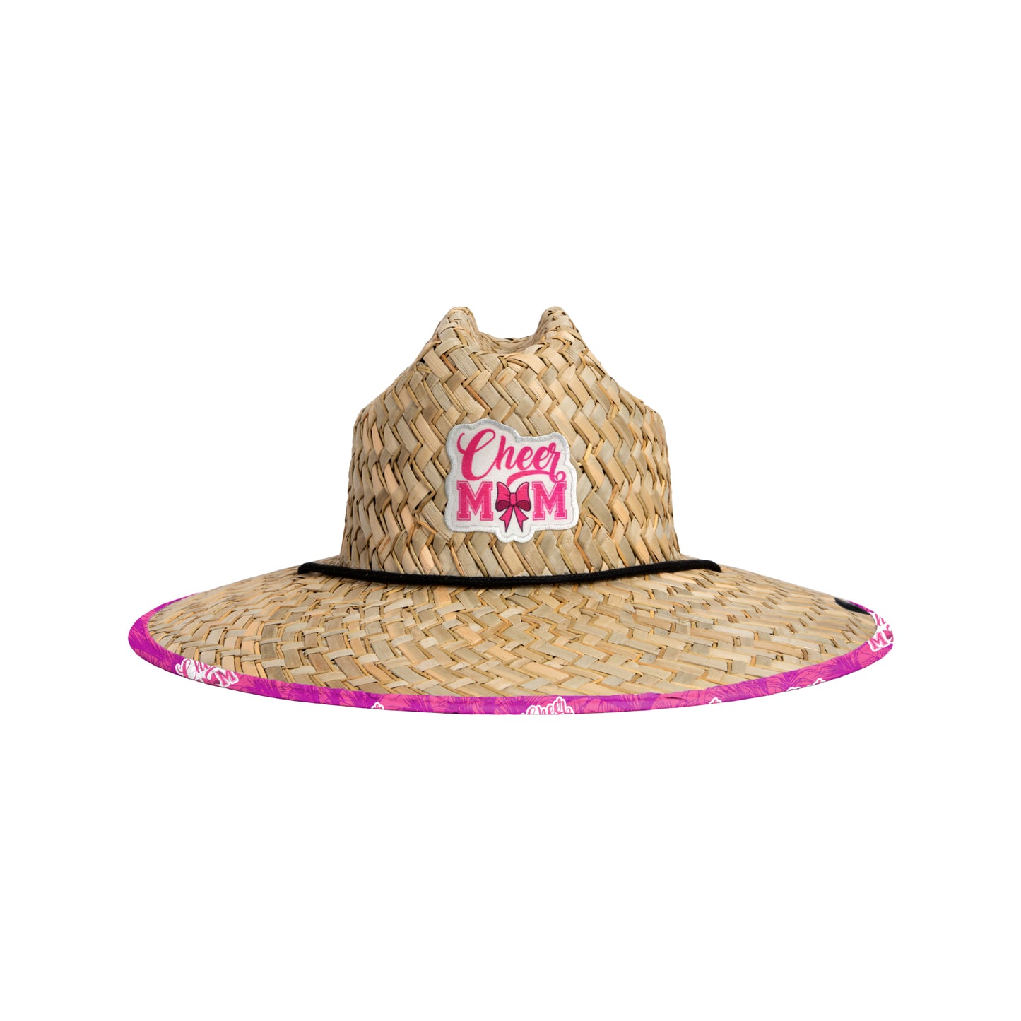 Load image into Gallery viewer, Cheer Mom Floral Straw Hat
