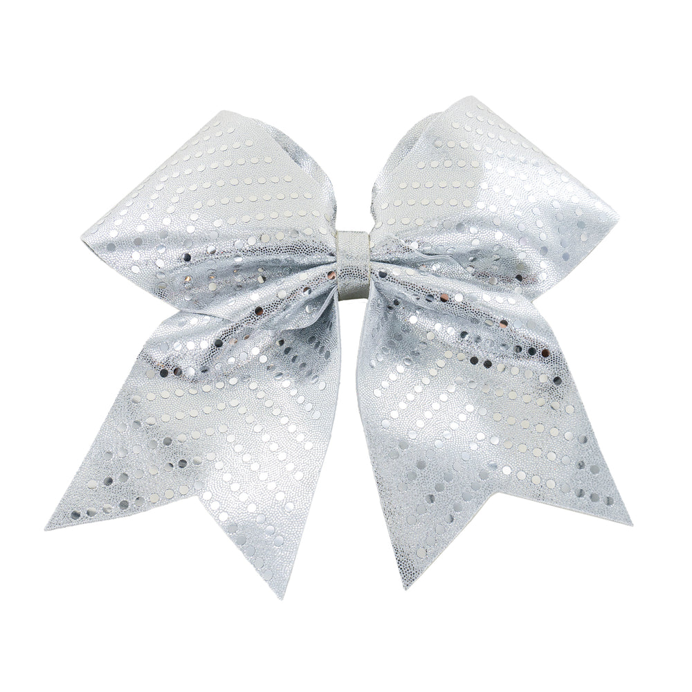 Get Loud Silver Cheer Bow