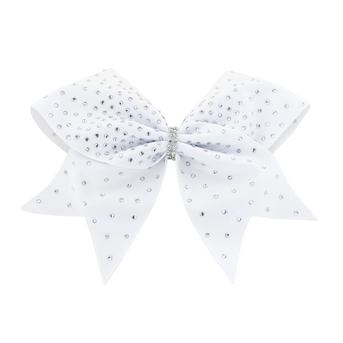 White Rhinestone Cheer Bow