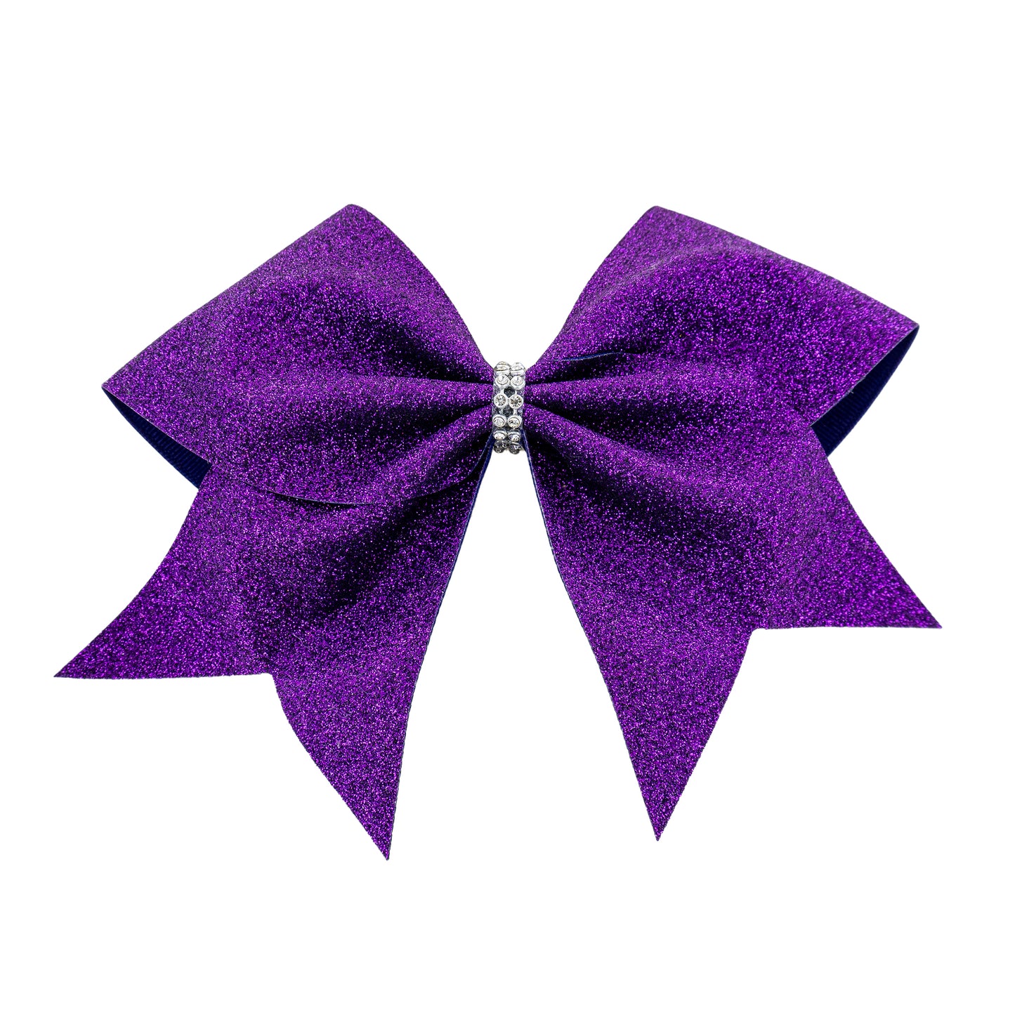 Purple Glitter Cheer Bow