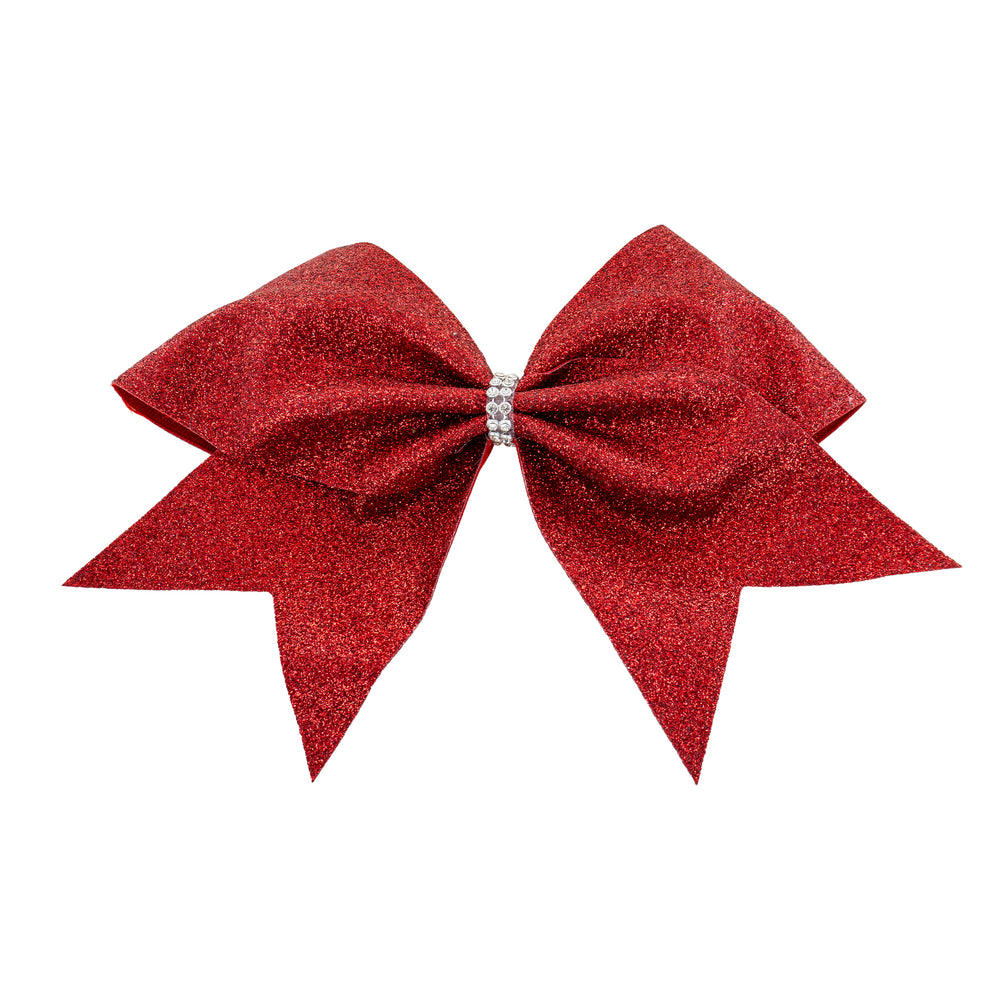 Red Glitter Cheer Bow