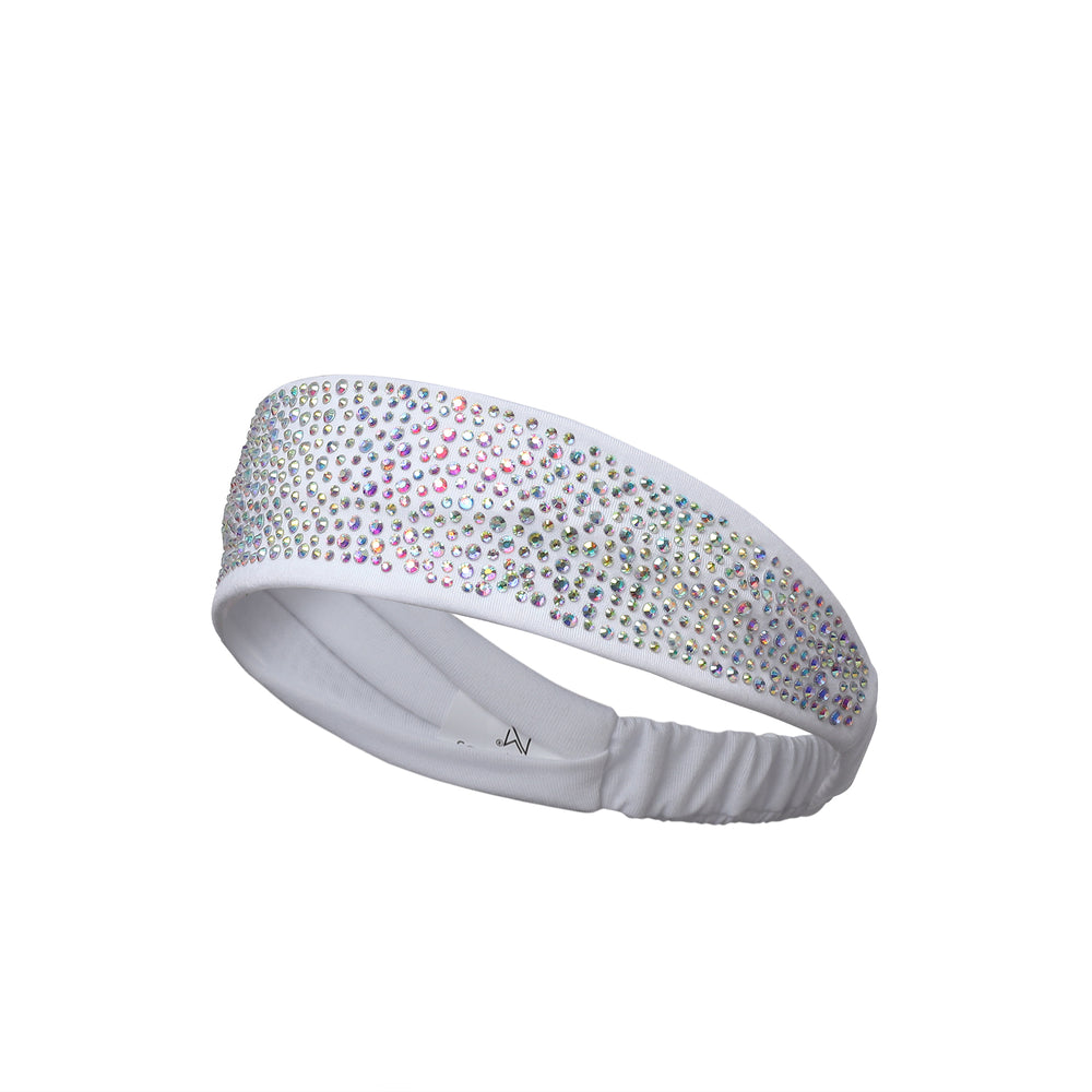 Destiny White Elastic Glamband