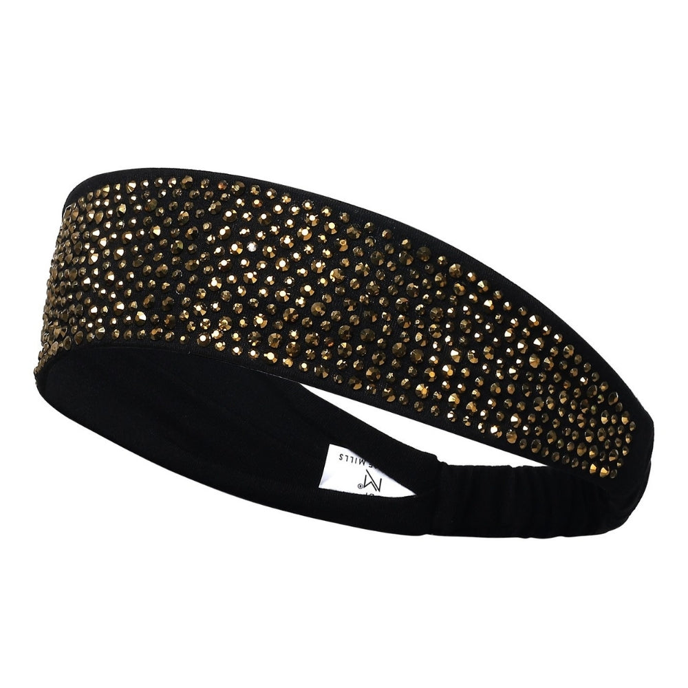 Load image into Gallery viewer, Destiny Blk/Gold Elastic Band

