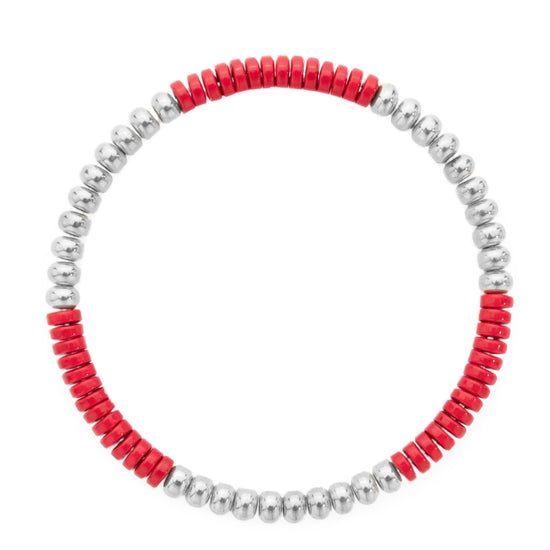 Karina Red and Silver Bracelet