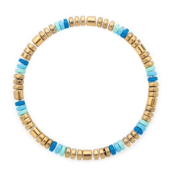 Load image into Gallery viewer, Lancy Blue/Gold Bracelet
