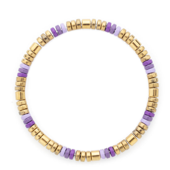 Lancy Purple/Gold Bracelet