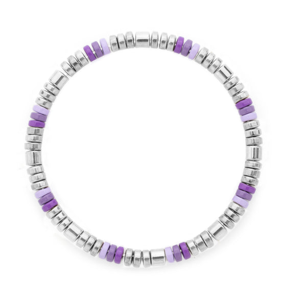 Lancy Purple/Silver Bracelet