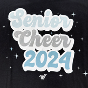 Senior Cheer 2024 Sparkle Black Tee