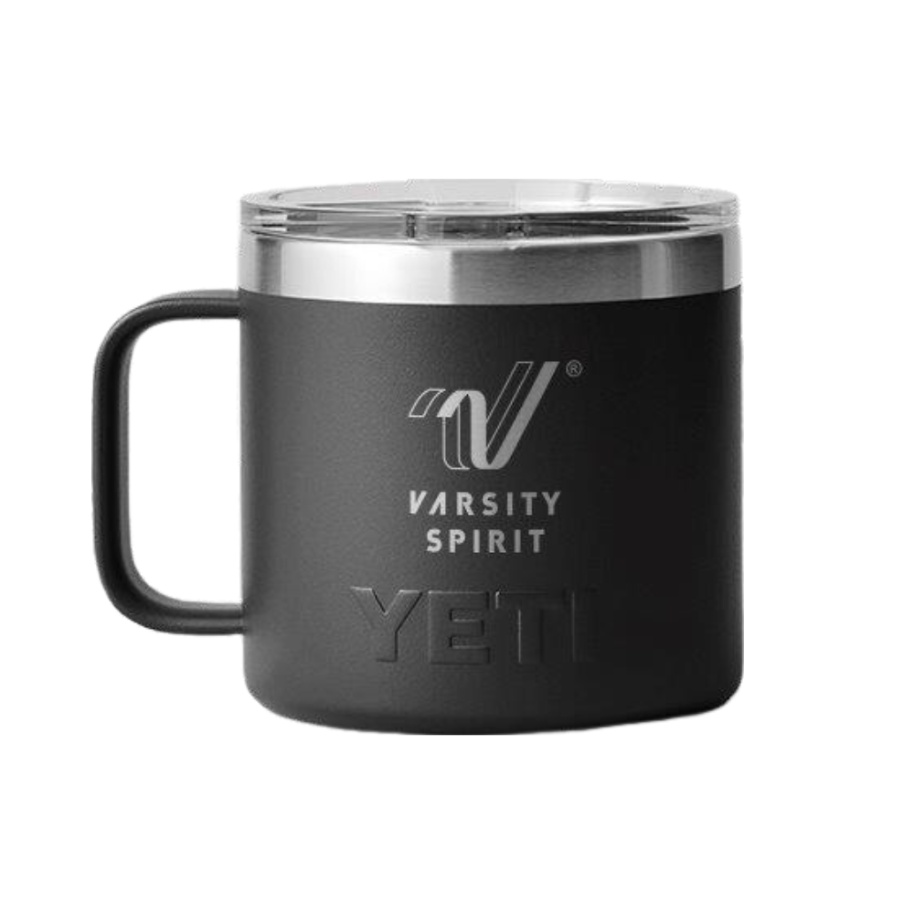 Load image into Gallery viewer, Varsity Spirit YETI Rambler 14oz Black Mug
