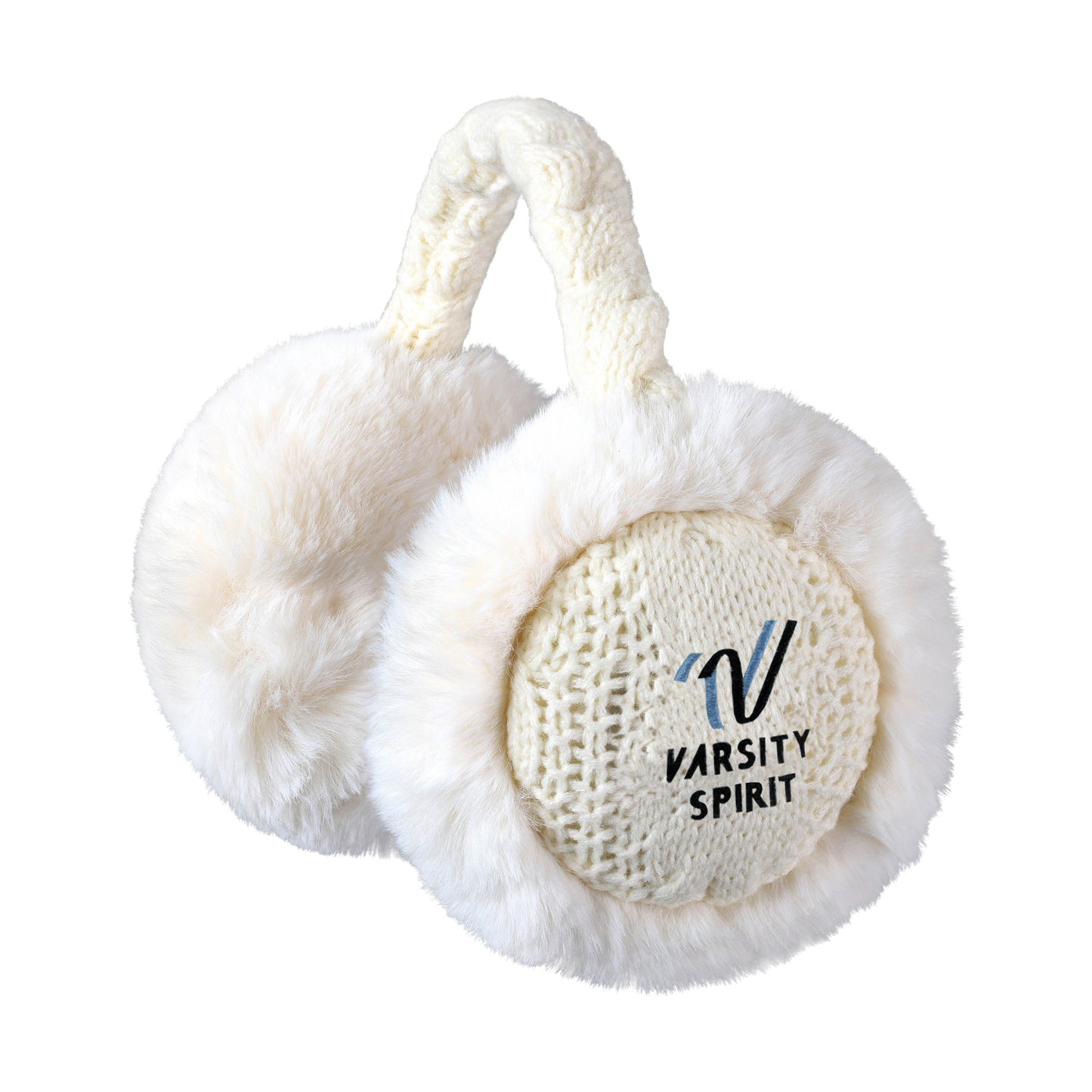 Varsity White Sherpa Earmuffs