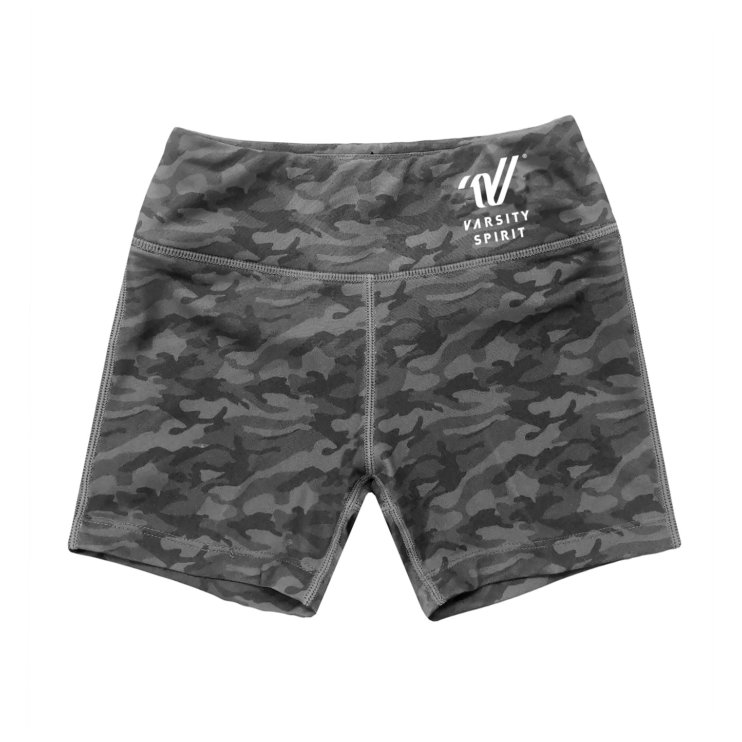 Varsity Gray Camo Biker Short