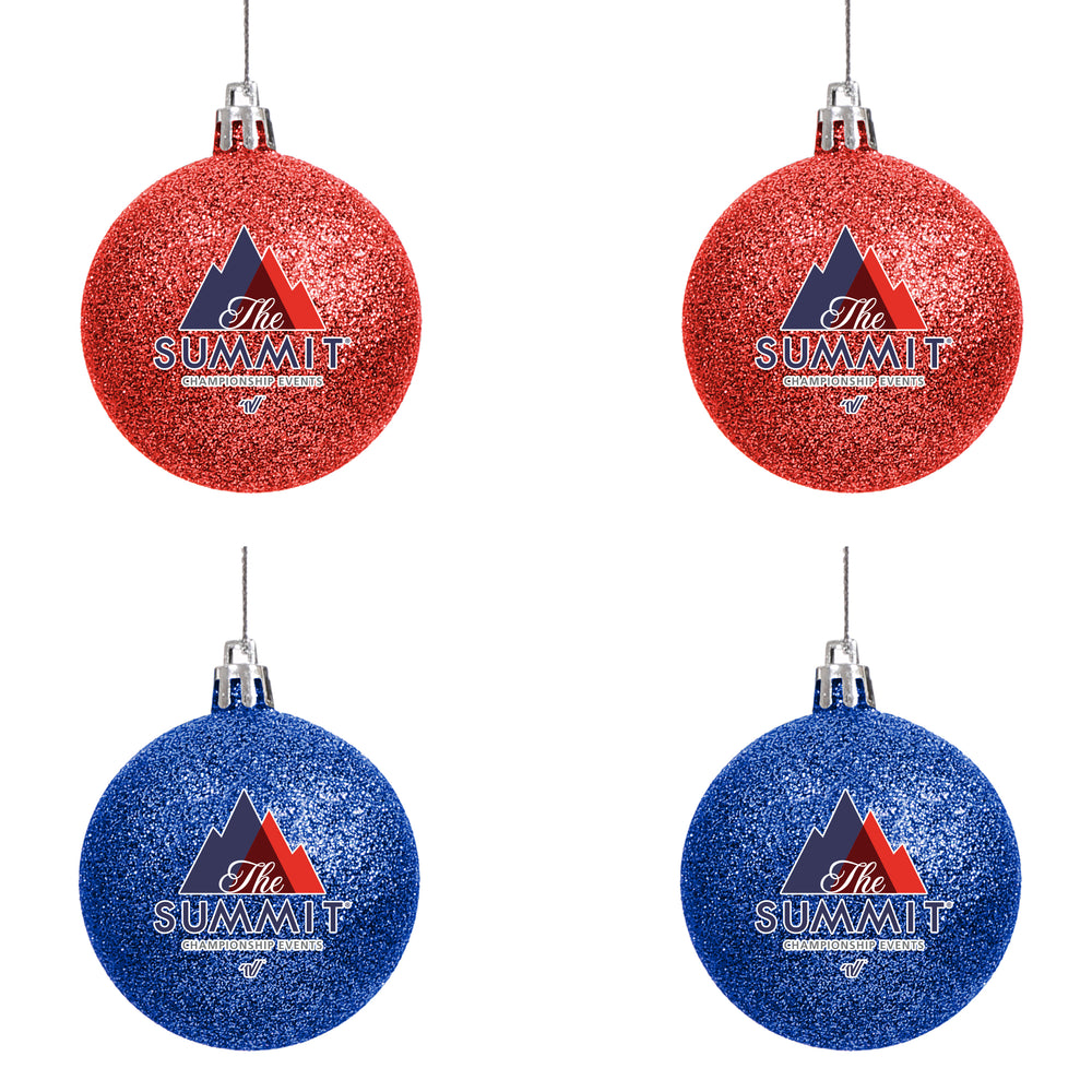 The Summit Glitter Ornament Set - 4 Pack