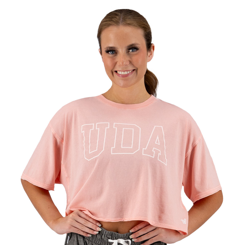 
                      
                        UDA Peach Boxy Crop Tee
                      
                    