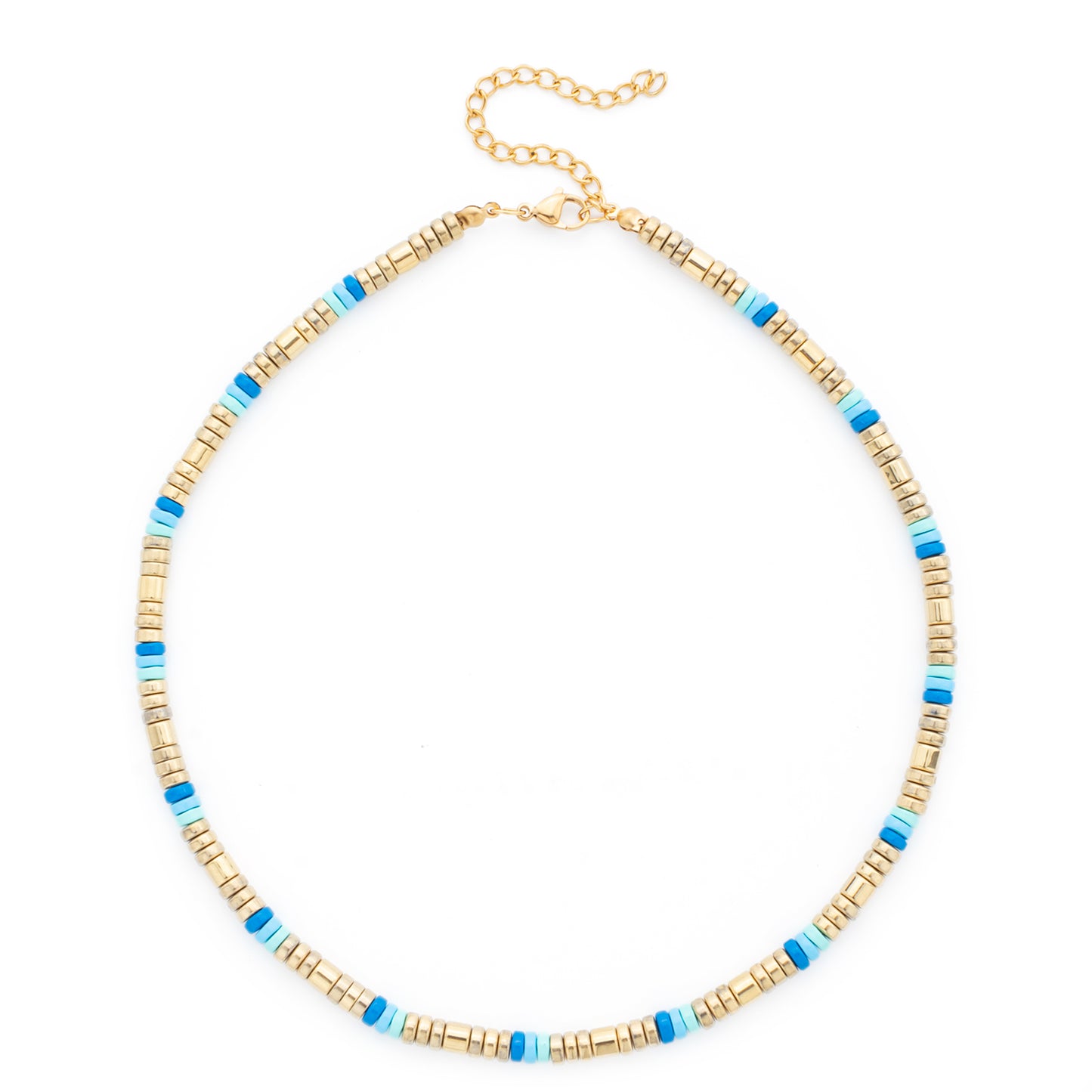 Load image into Gallery viewer, Freya Blue and Gold Necklace
