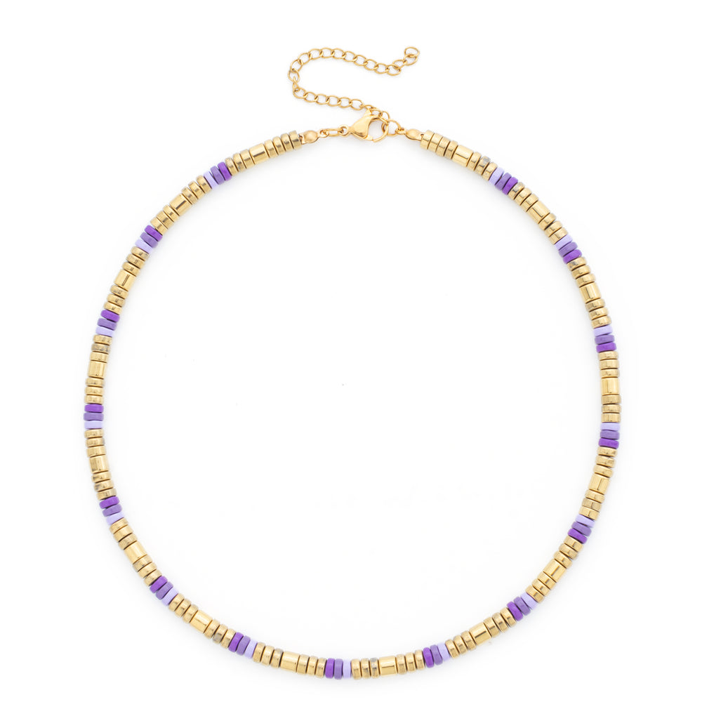 Freya Purple and Gold Necklace