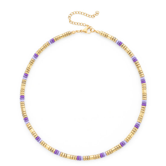 Freya Purple and Gold Necklace