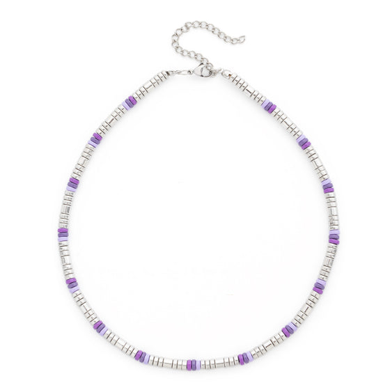 Freya Purple and Silver Necklace